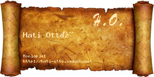 Hati Ottó névjegykártya